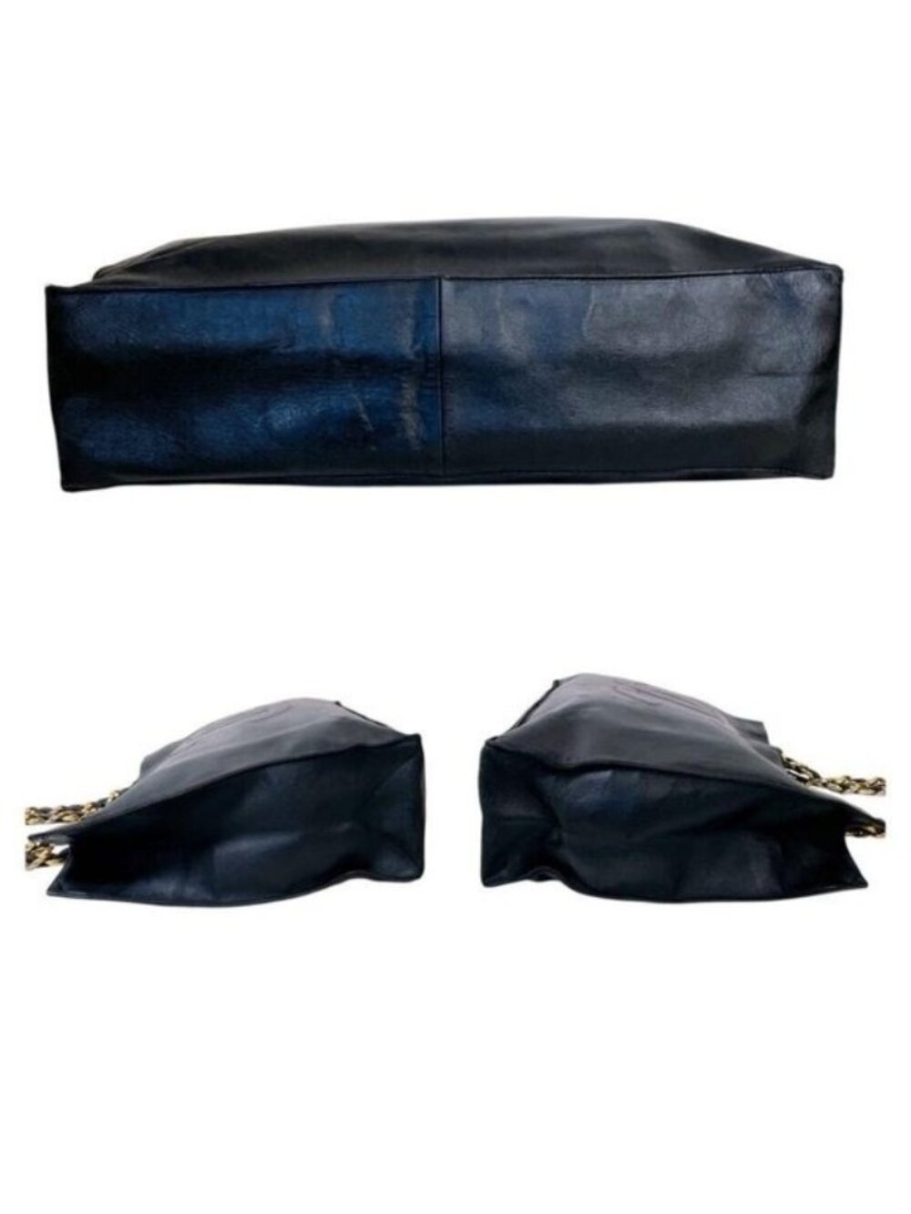 Authentic CHANEL Jumbo XL Shopping Tote Timeless Classic Black Lambskin Vintage - Picture 7 of 15